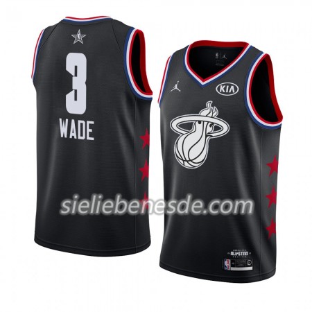 Herren NBA Miami Heat Trikot Dwyane Wade 3 2019 All-Star Jordan Brand Schwarz Swingman